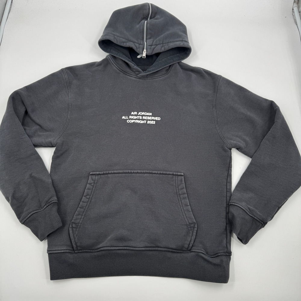 Jordan Flight Tour Paris Hoodie Mens Small Black Graphic Pullover DQ7544-045